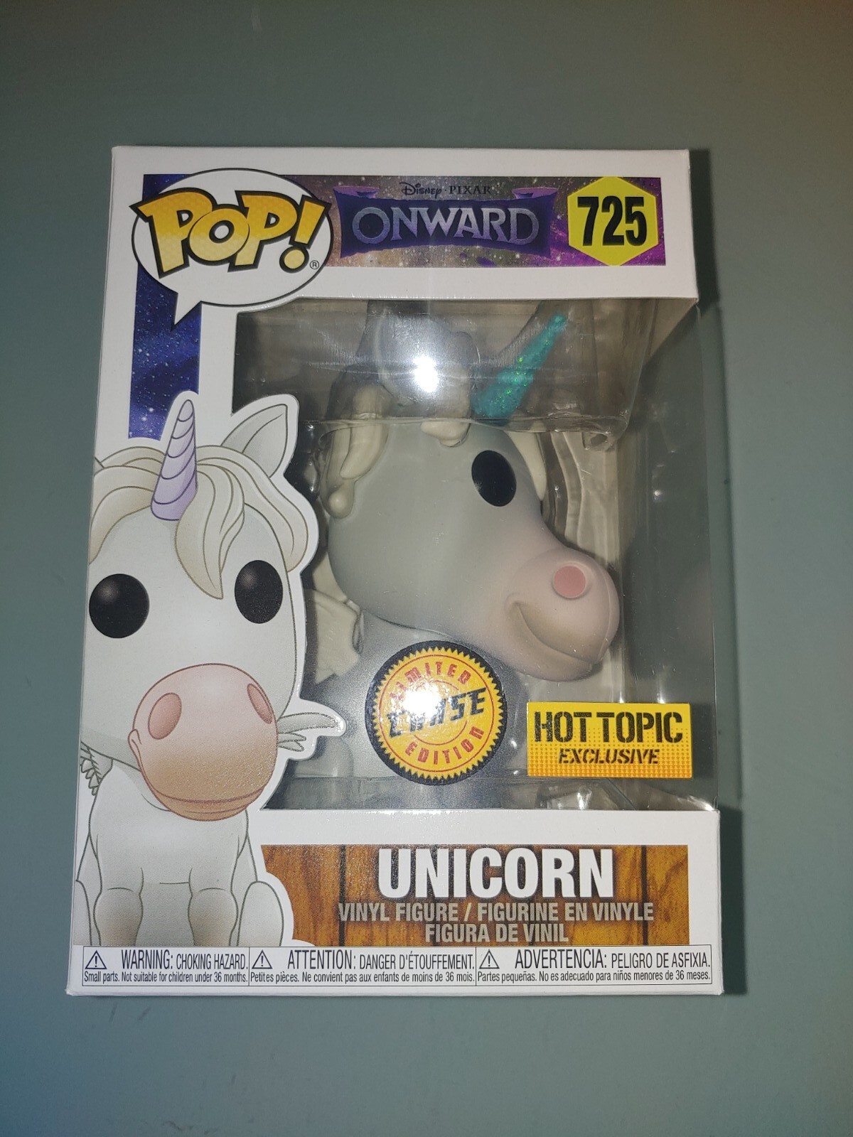 Sale Funko Pop Chase Disney Onward Unicorn Figure W/ Protector Blue Glitter Horn #725
