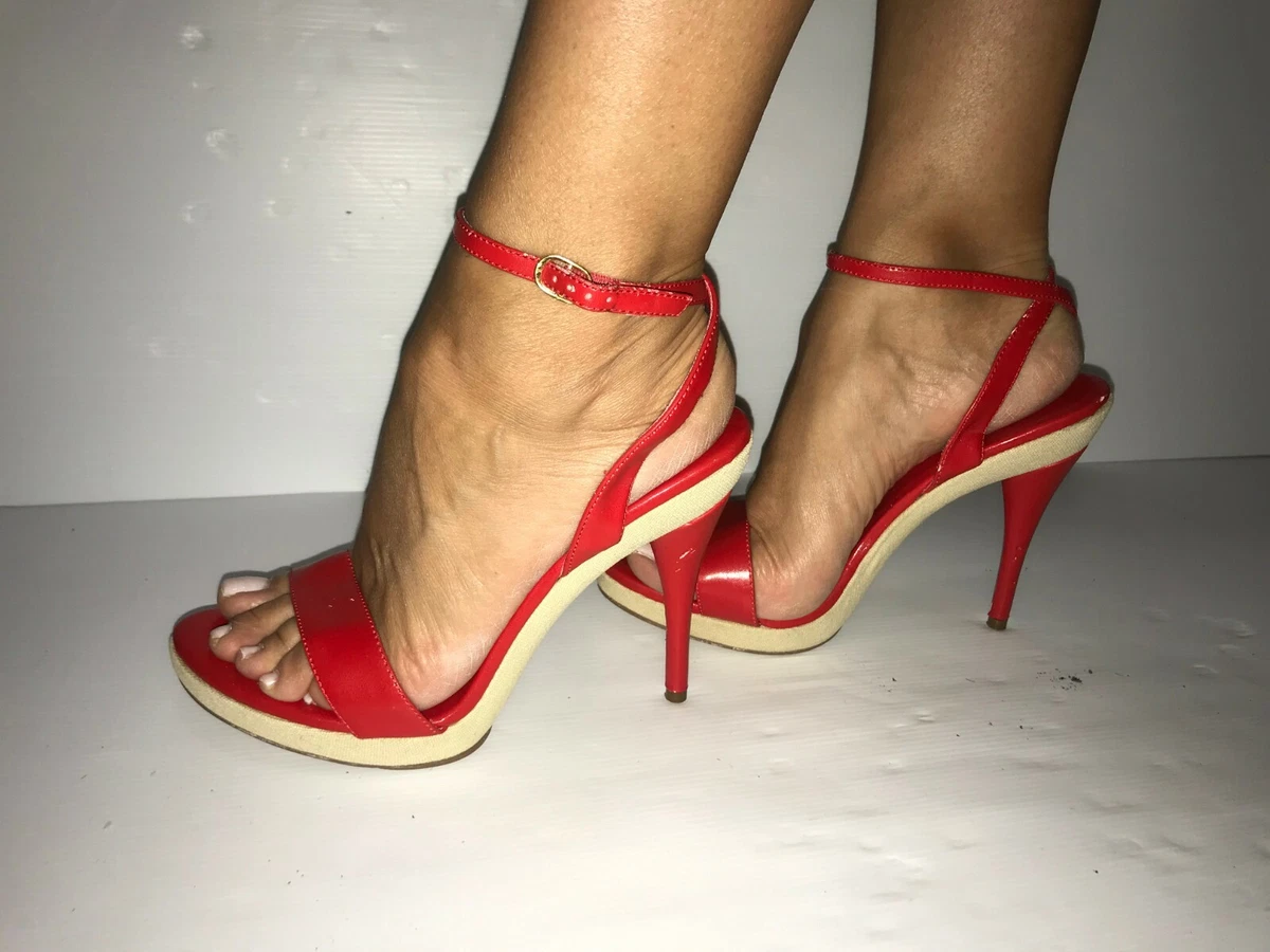 Sandalo con hotsell tacco rosso