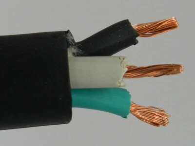 30 ft 10/3 SOOW SOO SO Black Rubber Cord Outdoor Flexible Extension Wire/Cable