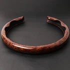 Car Steering Wheel Cover Mahogany Wood Grain Interior Universal Accessories Wrap
