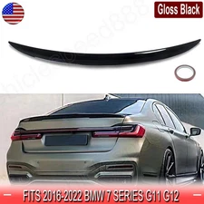 Rear Trunk Spoiler Wing For 2016-2022 BMW 7 Series G11 G12 750i 740i Gloss Black