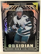 2023-24 Upper Deck Spx -Tristen Robins Obsidian Rookie #25/199-San Jose Sharks