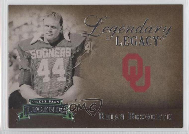 2007 Press Pass Legends Legendary Legacy Brian Bosworth #15 0t6