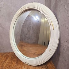 Vintage Convex “Porthole” Wall Mirror Painted Gold Frame 35cm Regency Style