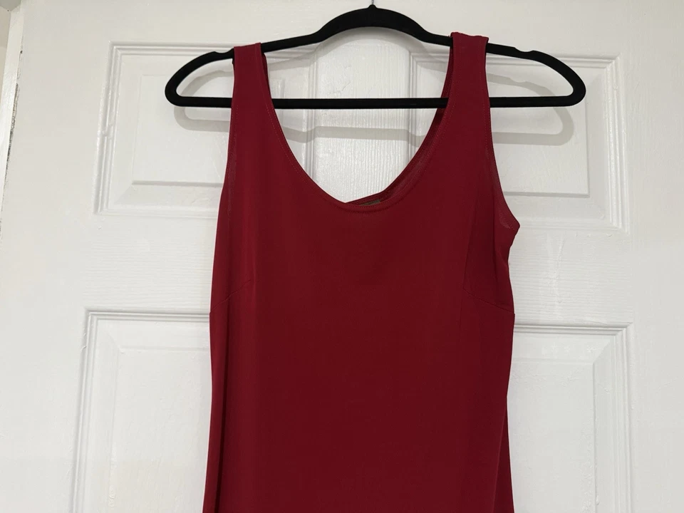 Vestido sin mangas Country Road Vintage años 90 rojo ajustado hasta la rodilla talla 6 Foto 2 de 4