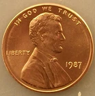 1987-P Lincoln Memorial Cent — photo from another recent sale