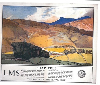 UK RAIL WERBEPLAKAT AUF POSTKARTE L.M.S SHAP FELL CARD NR. 10327527