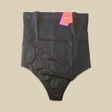 SPANX High-Waist Thong Women Plus Size 2X Black Shapewear Tummy Control Slim NEW