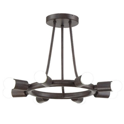 Crystorama Lighting Group 9043 Dakota 8 Light 15''W Semi-Flush - Bronze