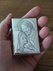 Religious icon, The Holy Family in laminated silver