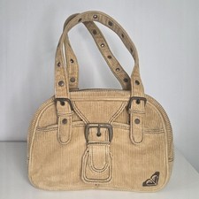​Borsa a tracolla vintage Quiksilver Roxy in velluto a coste beige marrone Y2K castagno borsetta