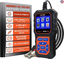 BT60 Pro Acclope Car Battery Tester with Cloud Printing 100-3000 CCA 6V 12V 24V