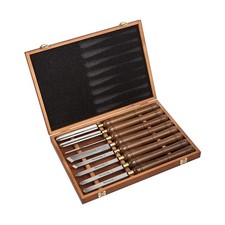 8-Pieces HSS Wood Turning Tools Lathe Chisel Set with Wooden Box
