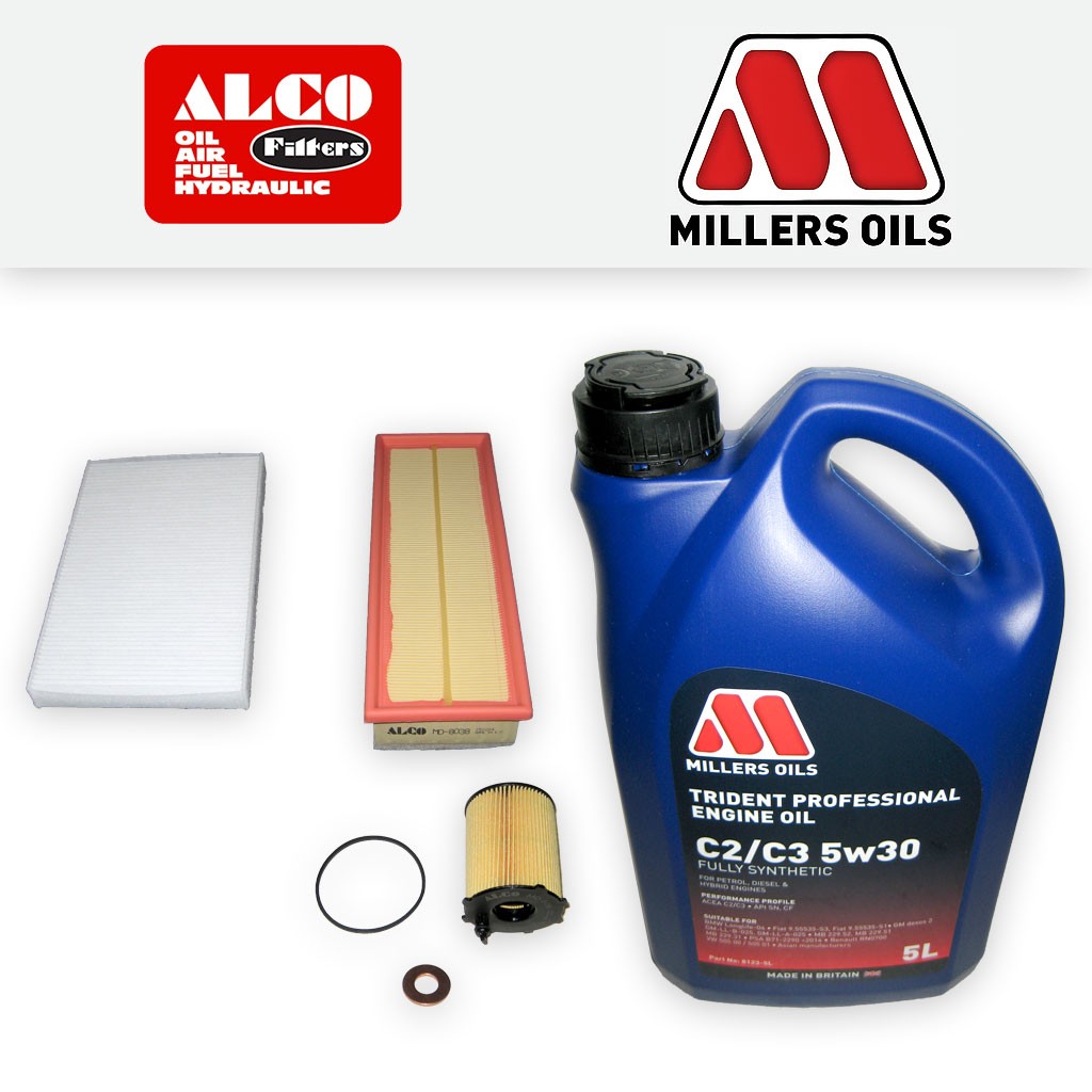SERVICE KIT for PEUGEOT 307 1.6 HDI ALCO OIL AIR CABIN FILTERS +OIL (2004-2009)