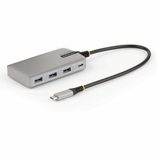 StarTech 4-Port USB-C Hub with USB-C DP Alt Mode Video Output, 3x USB-A, 1x
