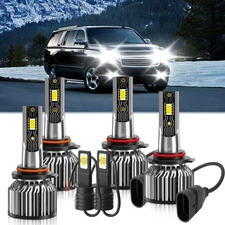 LED Headlight Hi/Low Beam+Fog Light Bulb For Chevrolet Suburban 1500 2000-2000