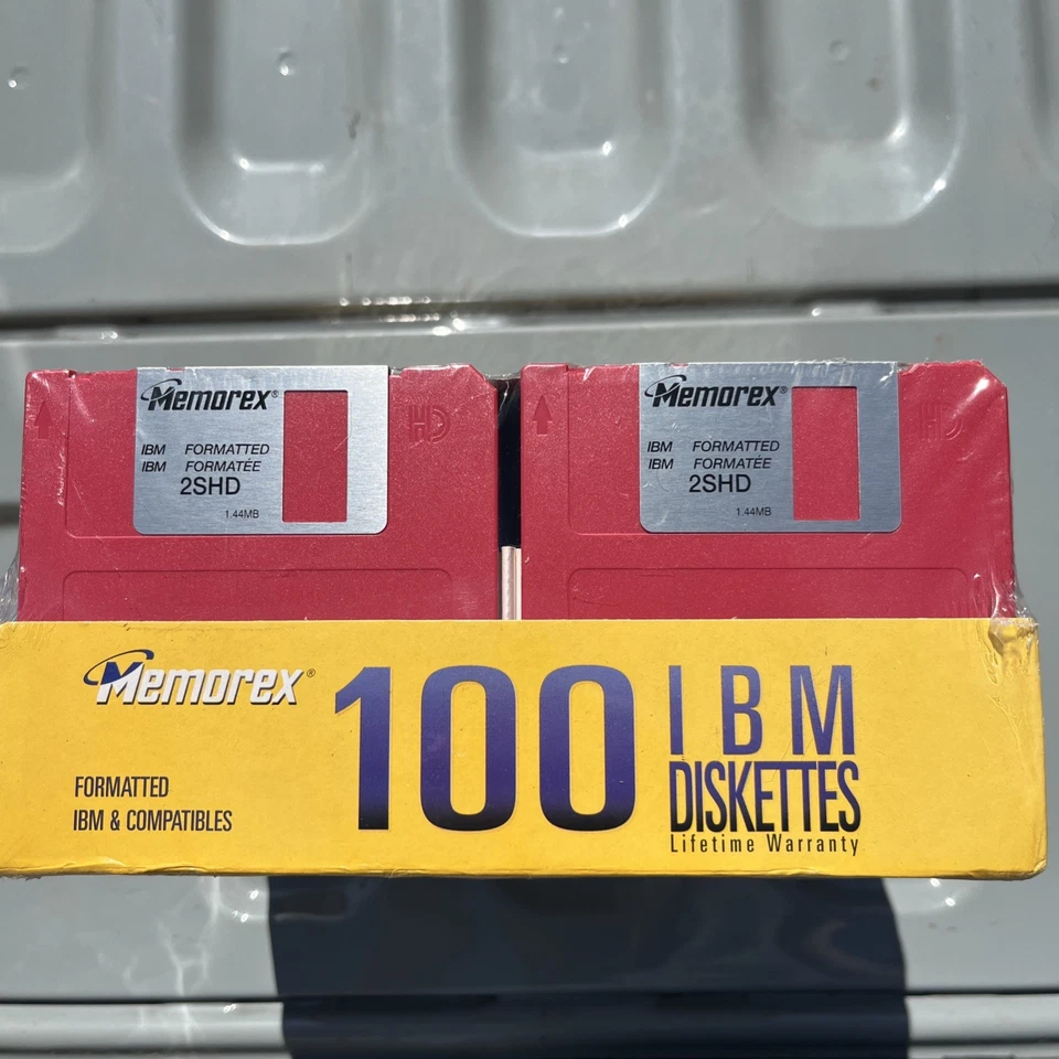 NOS 100 Pack Memorex Color Diskettes Disks High Density IBM Colorful 1999 - Image 3 of 4