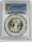 1937 Walking Liberty Half Dollar Bright White PCGS MS64