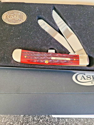 Standard knife Case family brands red bone trapper, Mint in box