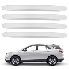 4 Pcs Bumper Guard Strip Anti-Collision Patch Bumper Protector Trim White