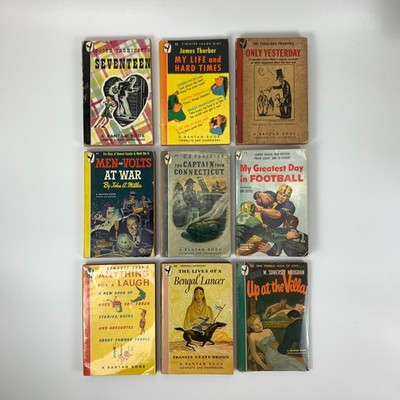 Bantam Paperbacks 1940s - Acceptable to Good Condition - Lot of 9