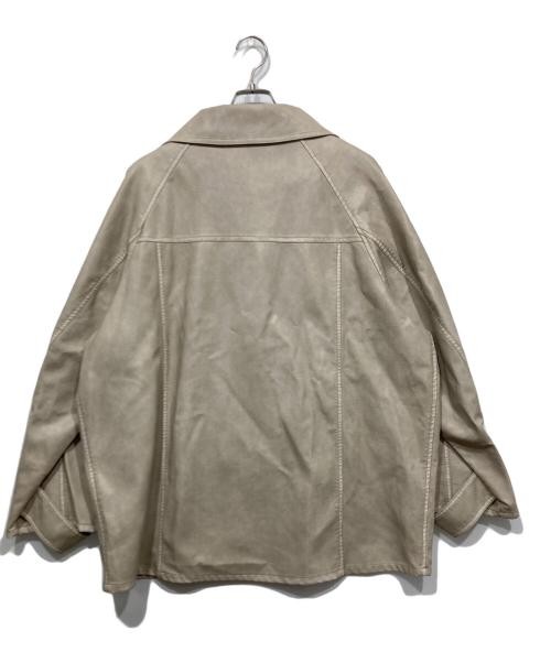 Ameri Synthetic Leather Jacket S Beige Ladies Use… - image 2