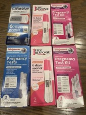 6 Box Lot 18 Tests Pregnancy Test Clearblue 1 First Response Walgreens   