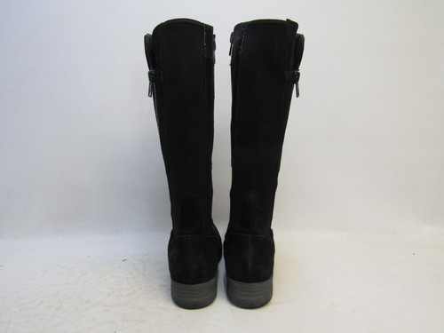 Botas de moda Earth para mujer talla 10 B negras de gamuza con hebilla y cremallera con eje de 14,5" - Imagen 7 de 11