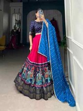 Festival Wear Pink Dola Silk Lehenga Choli With Dupatta For Women  Girls