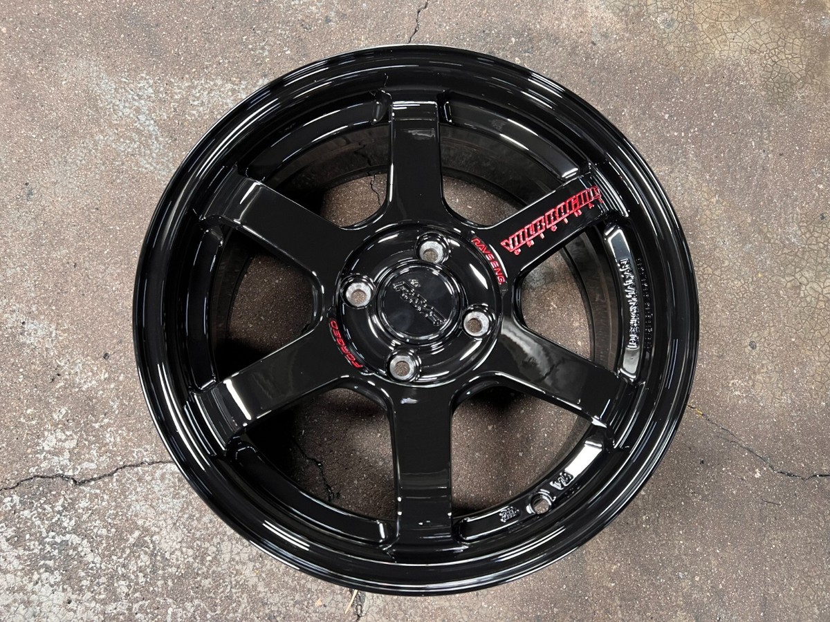 NEW! 4x100 (4 Wheels) 16x7J AOW TE37 SONIC BLACK Flow Formed Fit