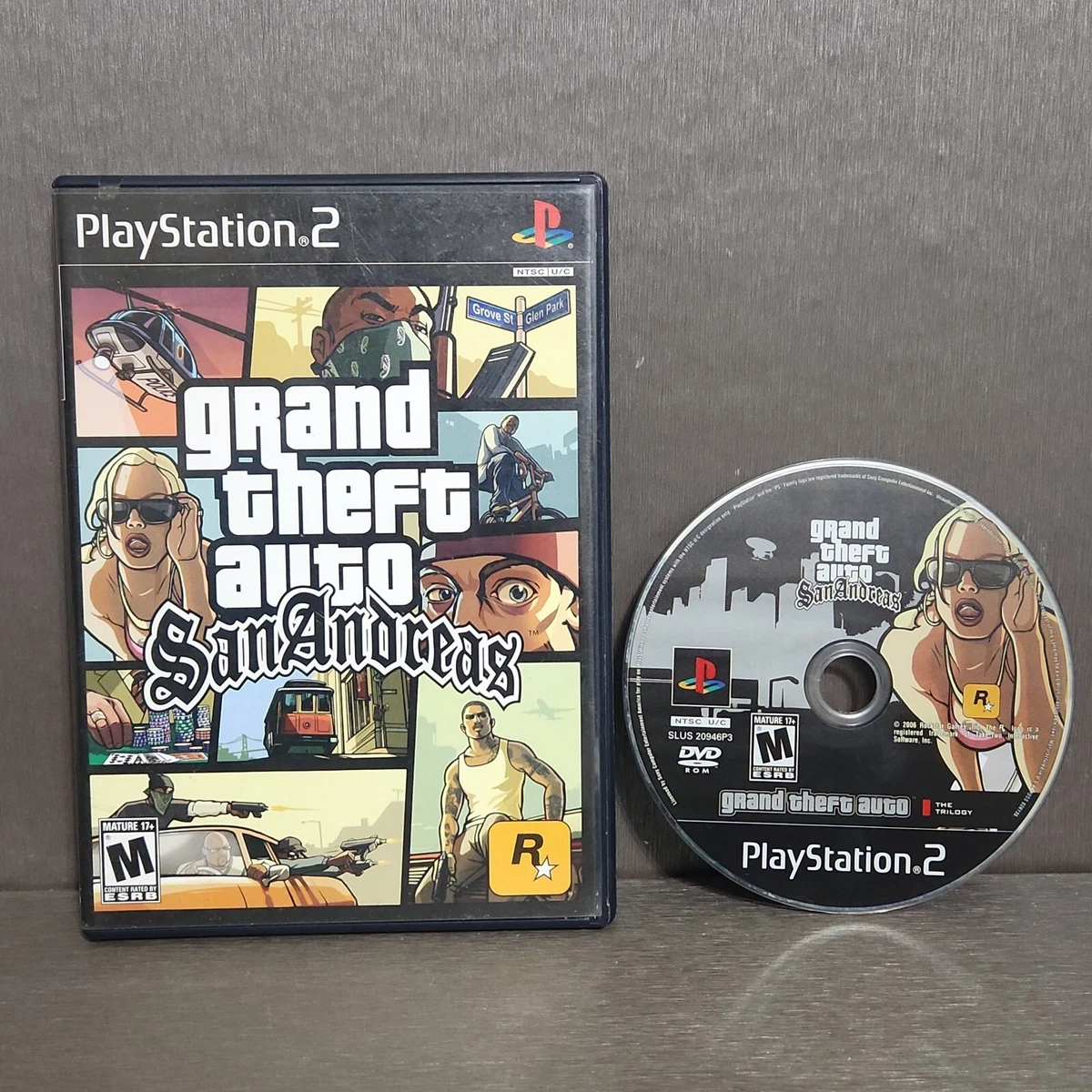 GTA San Andreas Sur PS2 – Grand Theft Auto – Sony PlayStation 2 – Bon état, Jeu Complet