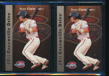 Lot (2) 2011 Multi-Ad #12 Sean Coyle Greenville Drive Player Lot (FM49) SWSW6