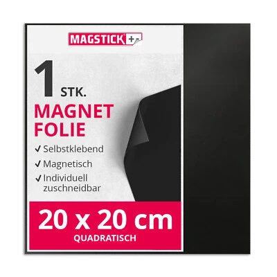 MAGSTICK Magnet-Folie 20 x 20 cm I selbstklebend, roh-braun I Permaflex 518 I mag_010