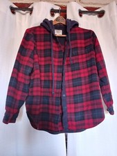 women's flannel hoodie shacket