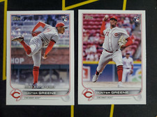 2022 Topps Update Hunter Greene Lot of 2 Base Rookie & Debut MLB