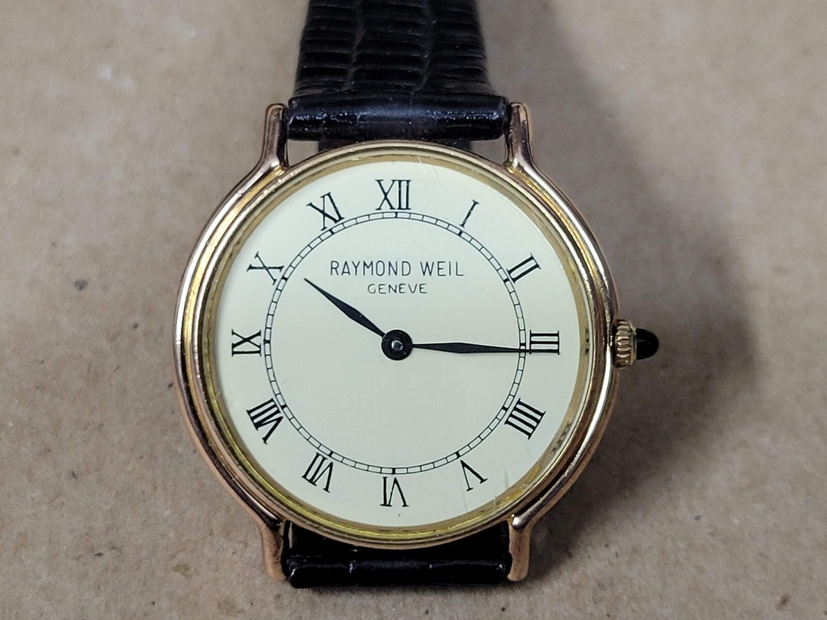 RAYMOND WEIL SAPPHIRE CRYSTAL 18K GOLD ELECTROPLATED 7005
