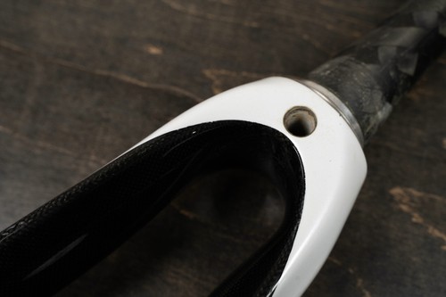 JAMIS 11 7/8" Tapered Full Carbon 700c Road Fork - Rim Brake White Black Orange - Picture 8 of 9