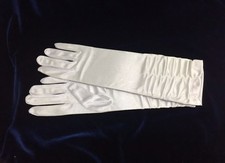 13" Stretch Satin Children Wrinkle Glove. 8-12, 13-16 Years. Pick Your Size 