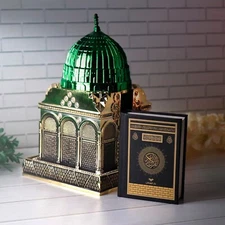 Quran With Masjid Nabawi Replica | Islamic Gift for Home Office, Muslim Gift