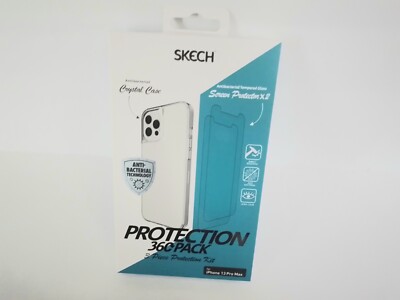 SKECH Crystal Clear Case + 2 x Displayschutz für iPhone 13 Pro Max