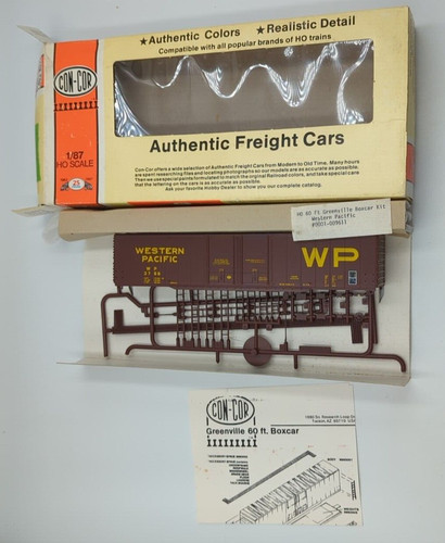 HO Con-Cor 001-009611 Western Pacific Greenville 60’ Doble Puerta Caja Coche Nuevo de Lote Antiguo | Zustand: New