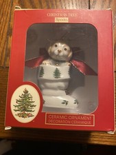 Spode Christmas Tree Puppy in Boot Ceramic Ornament In Box