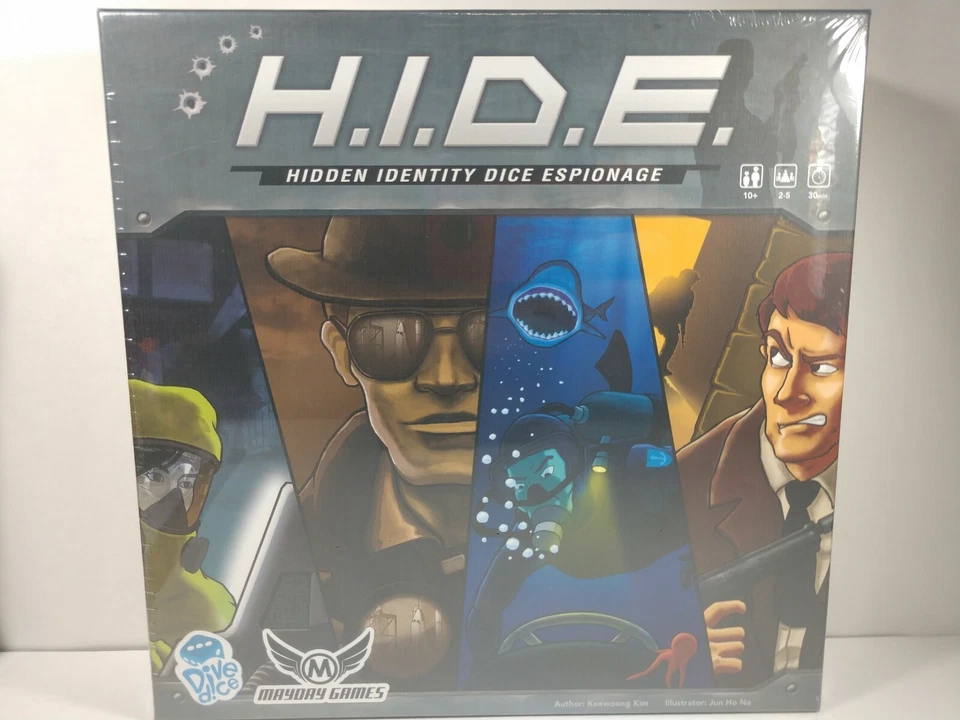 H.I.D.E. Hidden Identity Dice Espionage - Secret Role Game - Mayday Dive Dice - Image 3 of 4