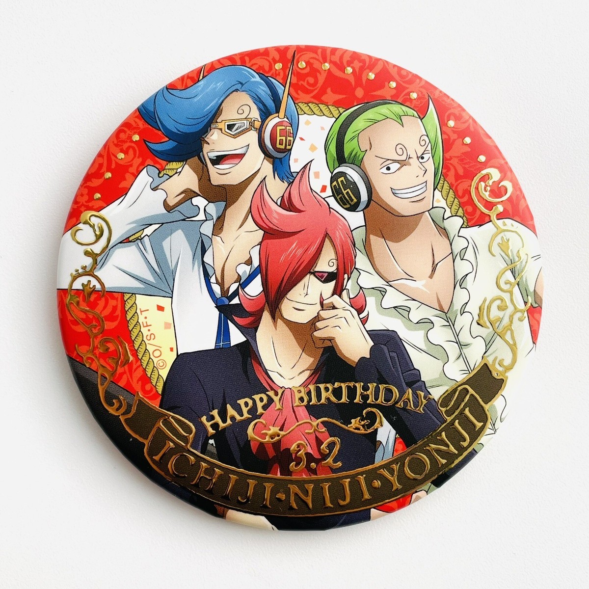 One Piece Birthday Can Badge ICHIJI NIJI YONJI Pinback One Piece Birthday Can Badge ICHIJI NIJI YONJI Pinback
