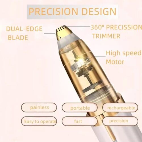 Womens Electric Face Eyebrow Trimmer Brows Razor Facial Epilator Hair Remover US - Picture 2 of 8