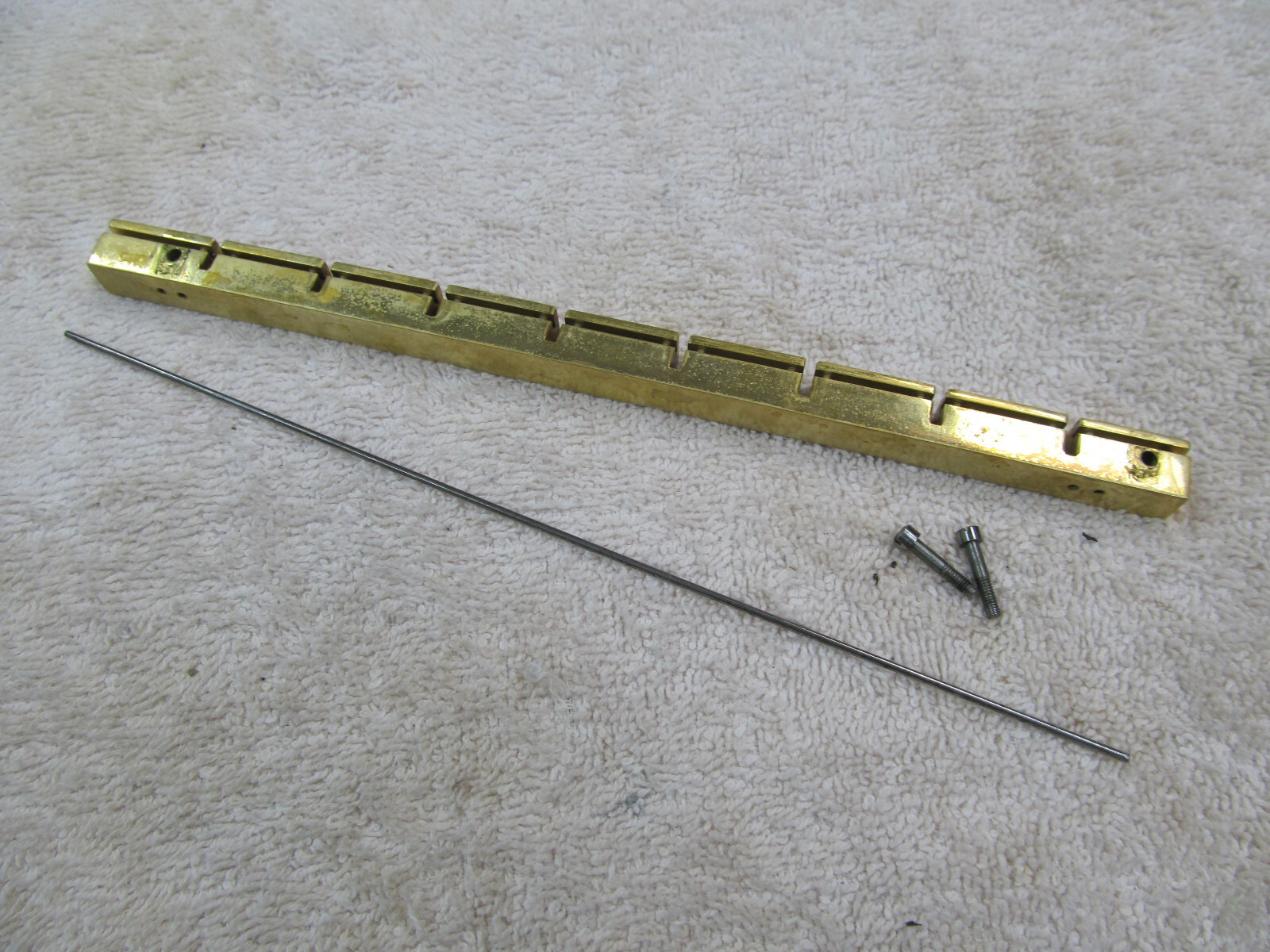 1920 HERSCHEDE 9 TUBE CLOCK MOVEMENT PART, CHIME LEVER ARMS MOUNTING BAR