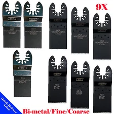 9 Saw Blade Oscillating Multi Tool Wood Metal Cutting Nail Cutter Quick Release