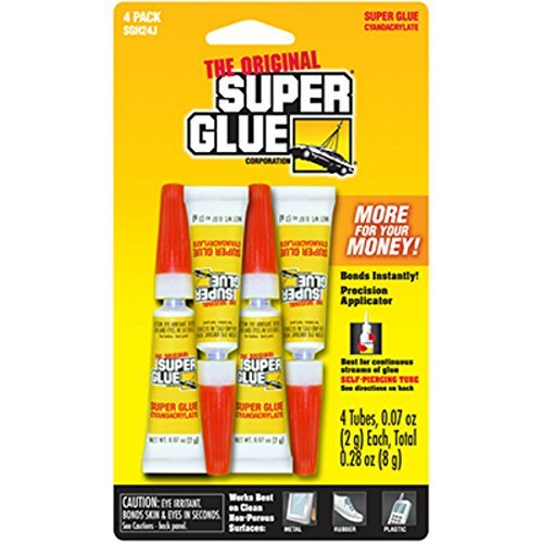 Super Glue Instantly Bonds METAL ALUMINUM RUBBER Most Plastics SGH24J