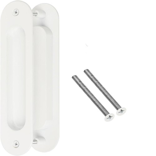 160mm Flush Pull White Invisible Handle Gates Garages Sliding Doors eBay