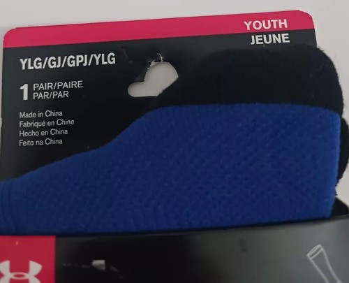 Under Armour Heatgear Football/Soccer 1 Royal Pair Sock Sz.Youth Large 1-4 TAG - Picture 2 of 8